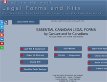 Tablet Screenshot of legalkit.ca